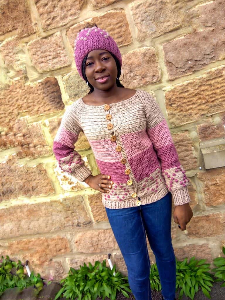 Real Bobble Crochet Cardigan Pattern CAL Part 2 Fosbas Designs