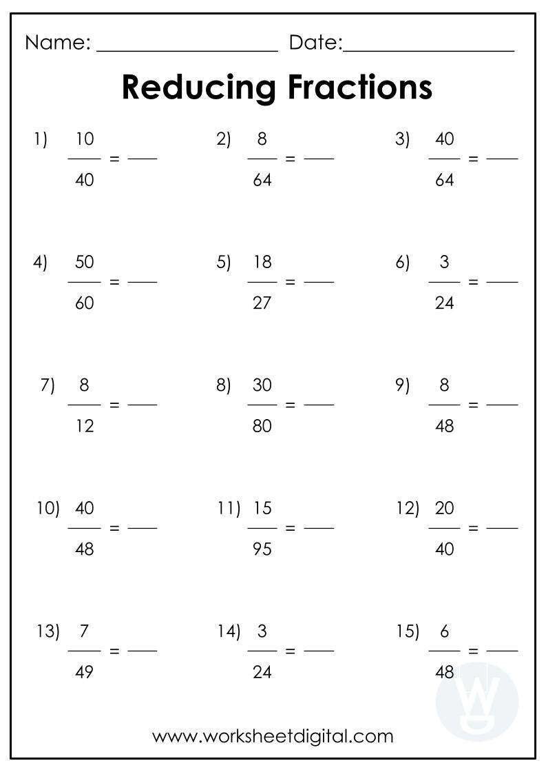 Reducing Fractions Worksheet Digital 1 Teacher Made Resources Reducing Fractions Worksheet Digital 1 Teacher Made Resources