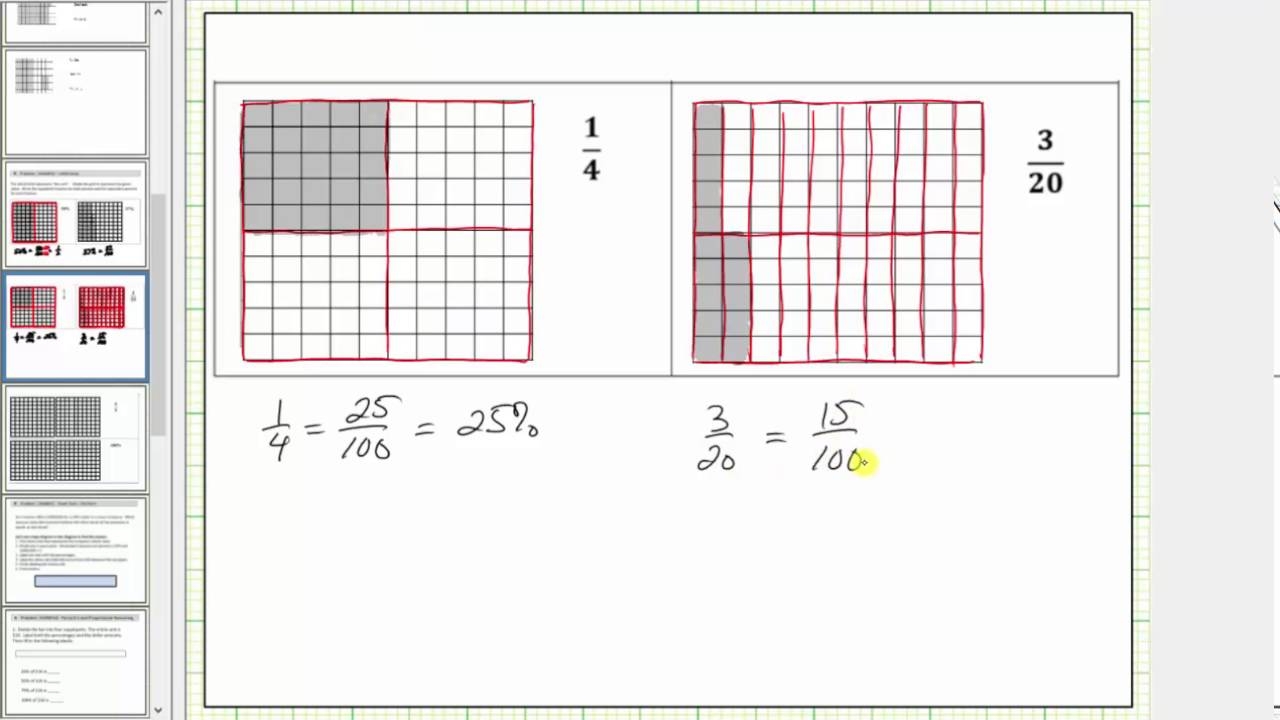 Represent A Percent Or Decimal Using 10 By 10 Grids YouTube