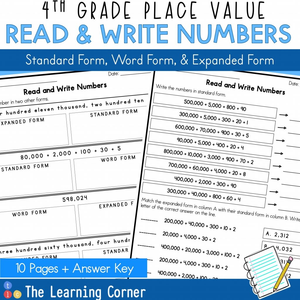 Representing Numbers Standard Form Word Form And Expanded Form Worksheets Library Representing Numbers Standard Form Word Form And Expanded Form Worksheets Library