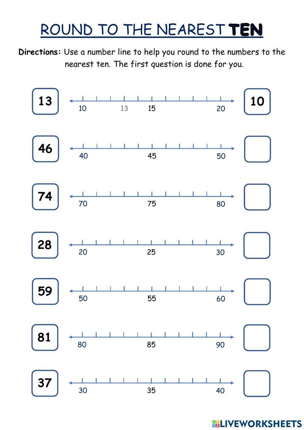 Rounding Off To Nearest 10 Worksheet Live Worksheets Worksheets Library Rounding Off To Nearest 10 Worksheet Live Worksheets Worksheets Library