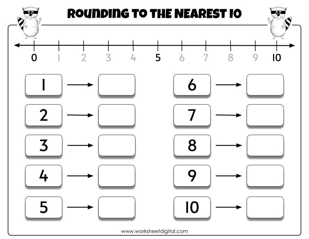 rounding to the nearest ten worksheet rounding to the nearest ten worksheet