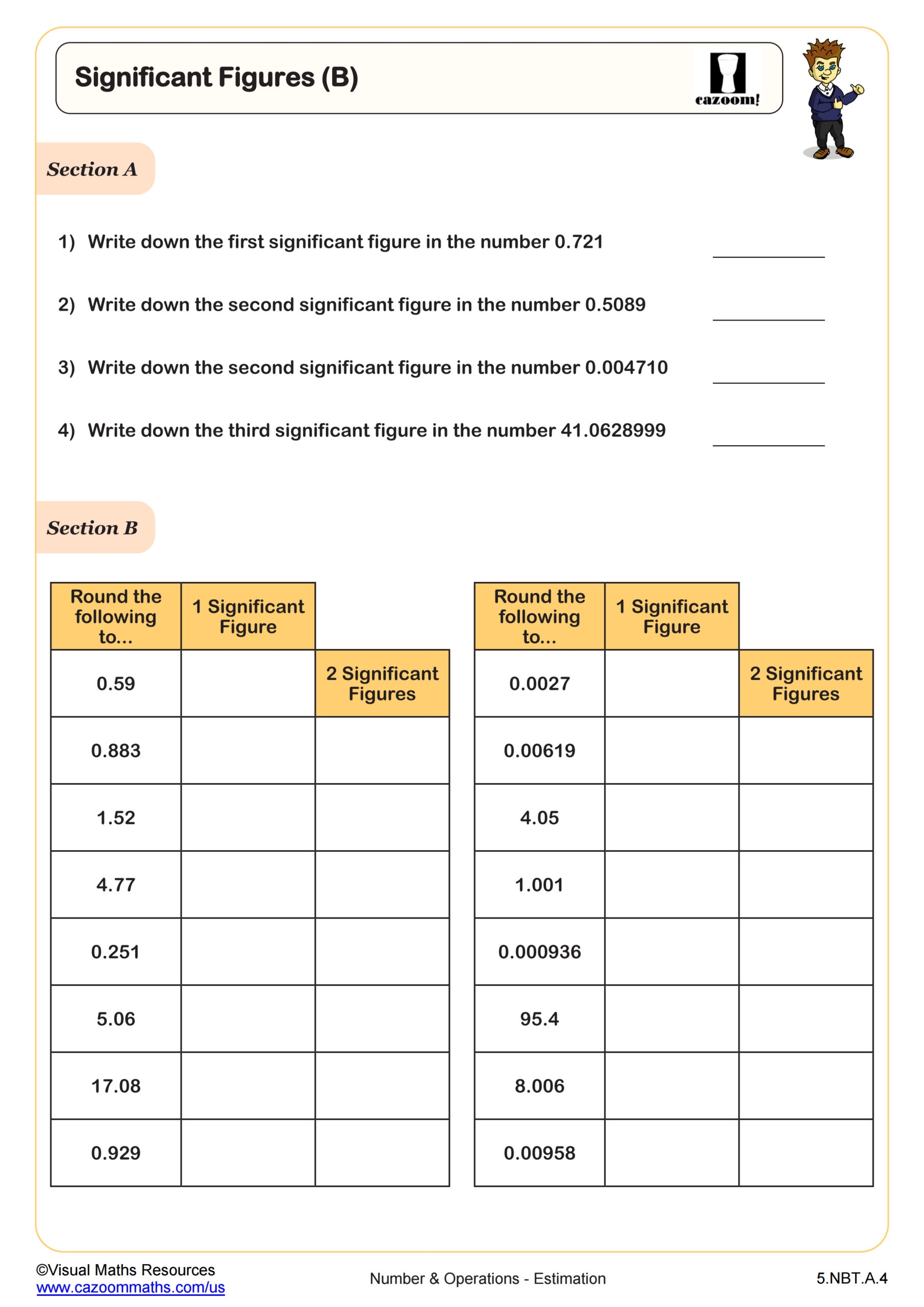 Rounding To Significant Figures FREE Teaching Resources Cazoom Math