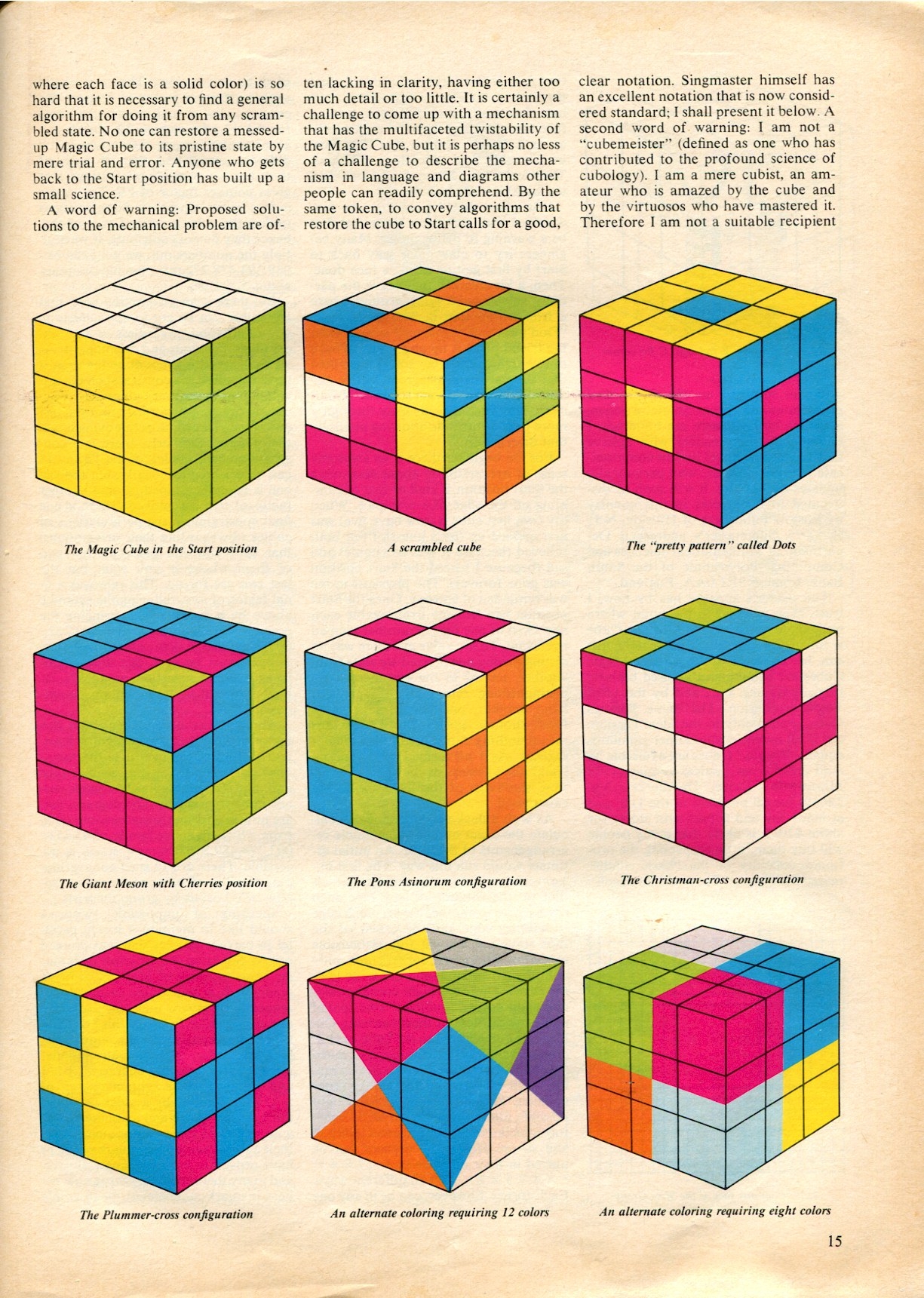 alternate rubik's cube patterns