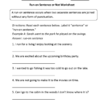 Run On Sentences Worksheets Run On Sentence Or Not Worksheet