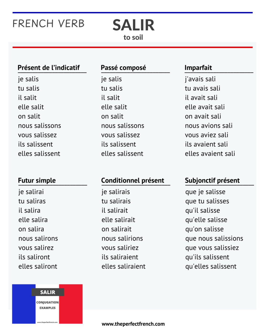 Salir Conjugation Of Salir To Soil French Online Language Courses The Perfect French With Dylane Salir Conjugation Of Salir To Soil French Online Language Courses The Perfect French With Dylane