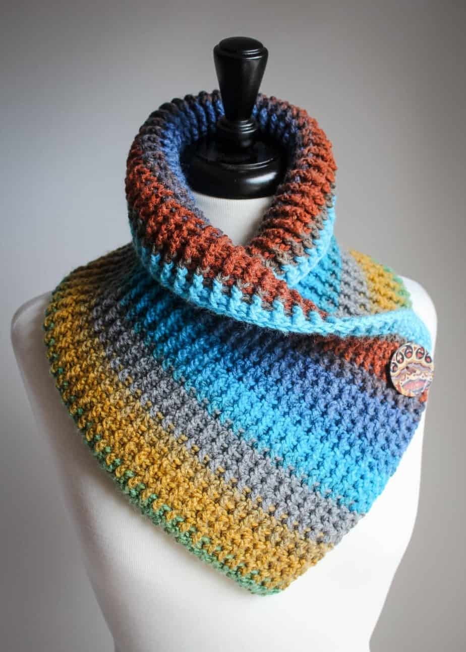 Sassy Autumn Ribbed Crochet Cowl Free Pattern With Tutorials