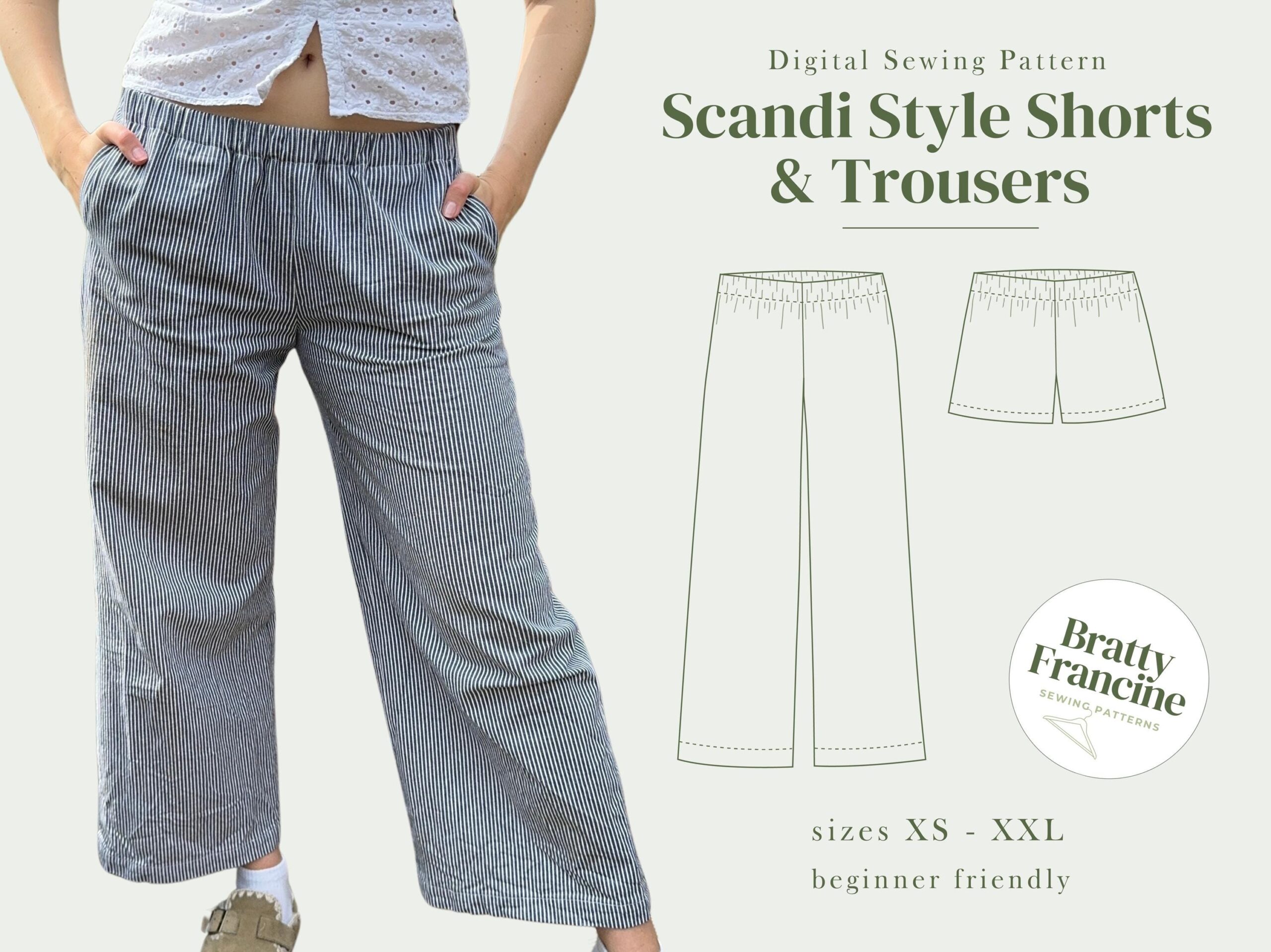 Scandi Style Shorts Trousers Digital Pdf Sewing Pattern UK Size 6 20 XS XXL Instant Download In 3 Printable Sizes Etsy Scandi Style Shorts Trousers Digital Pdf Sewing Pattern UK Size 6 20 XS XXL Instant Download In 3 Printable Sizes Etsy
