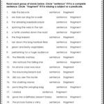 Sentence Fragment Practice Worksheet Live Worksheets Worksheets Library