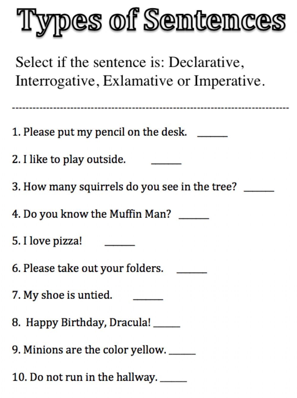Sentence Structure Interactive And Downloadable Worksheet You Can Worksheets Library