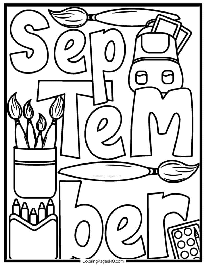 coloring pages for september