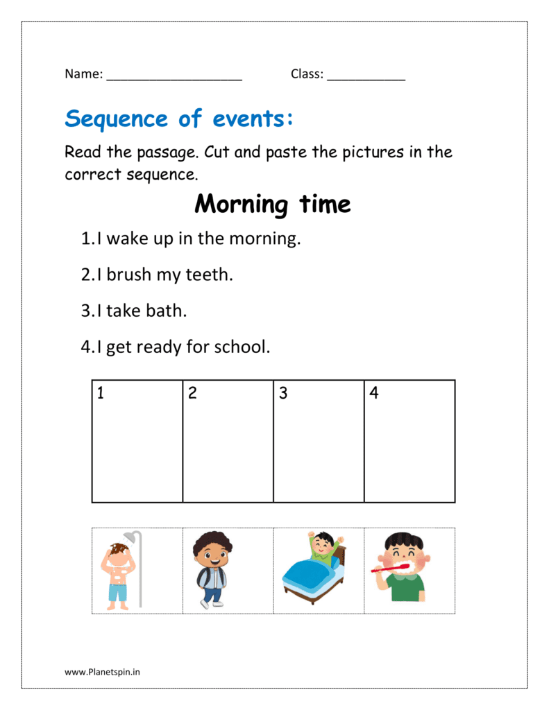 Sequence Of Events Worksheets Planetspin in
