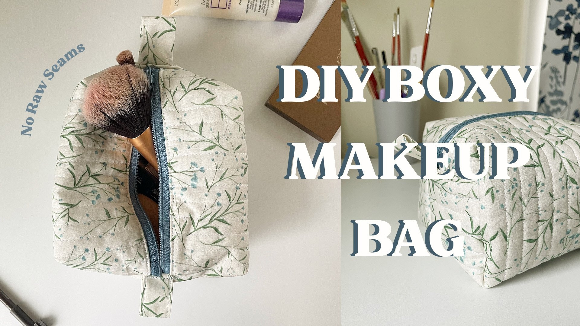Sewing Boxy Quilted MakeUp Bag JoLouDesign