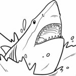 Shark Head Coloring Page Easy Drawing Guides