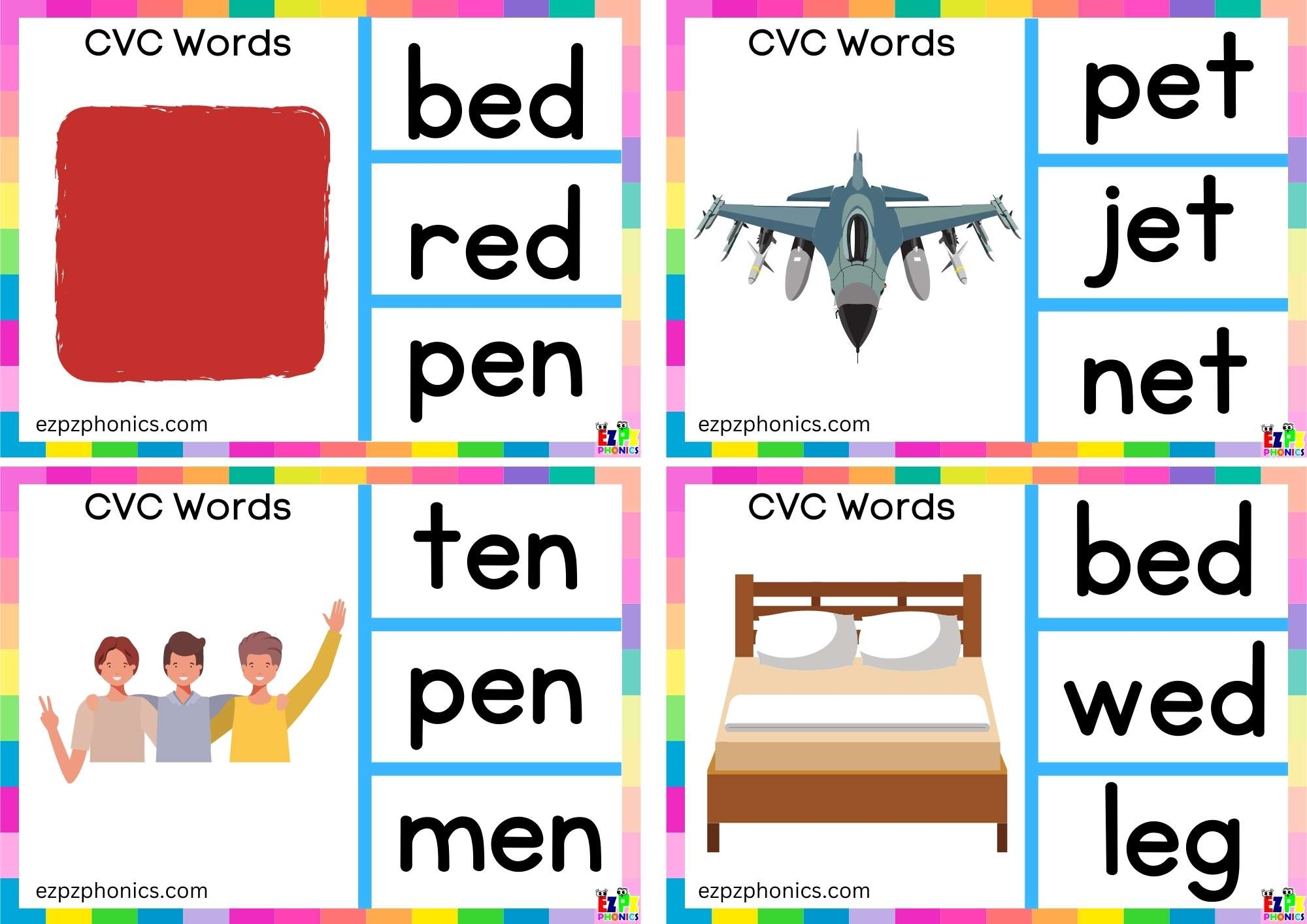 Short E Vowel CVC Words Look At The Image And Clip The Correct Word 3 Ezpzphonics Short E Vowel CVC Words Look At The Image And Clip The Correct Word 3 Ezpzphonics