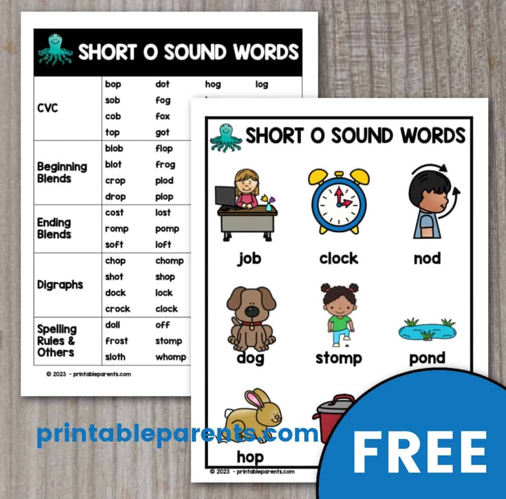 Short O Sound Words Printable Parents Short O Sound Words Printable Parents