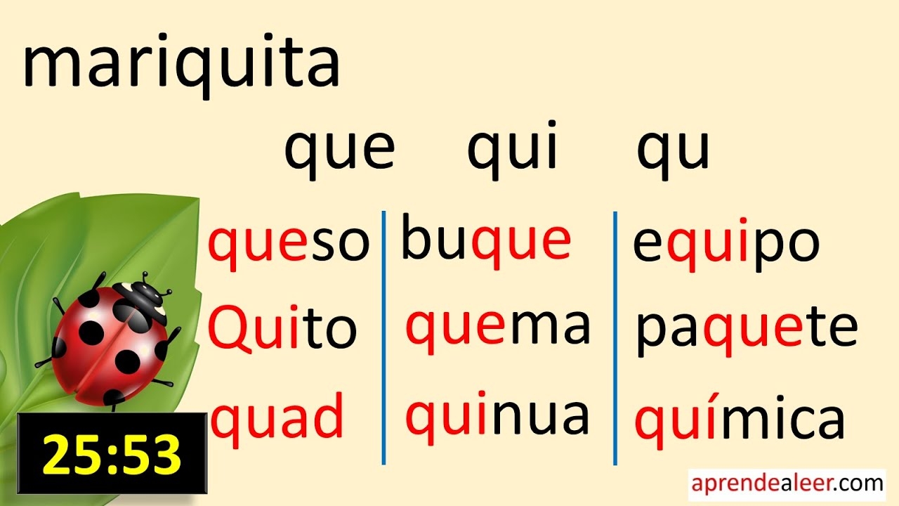 Silabas Que Qui Para Ni os YouTube Silabas Que Qui Para Ni os YouTube