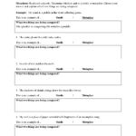 Simile And Metaphor Worksheets Ereading Worksheets