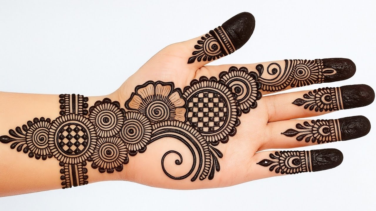 easy mehndi patterns for hands