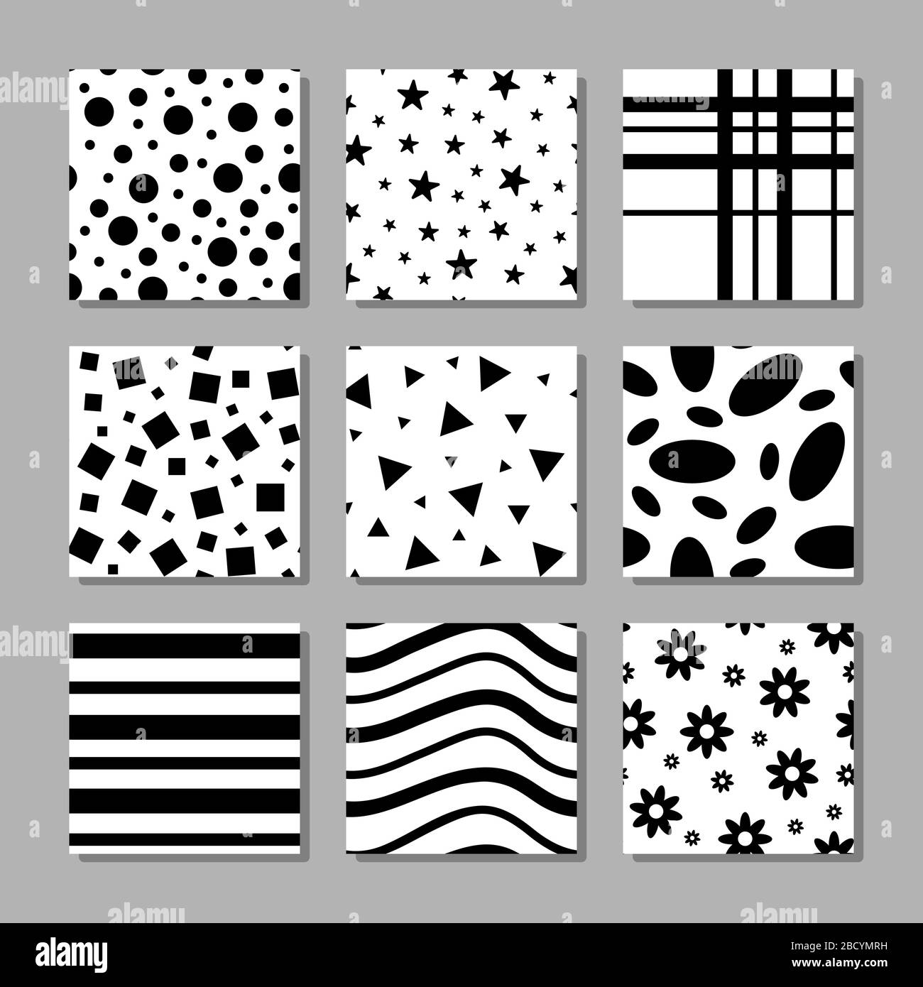 Simple Monochrome Seamless Patterns Collection Black And White Prints Vector Illustration Stock Vector Image Art Alamy Simple Monochrome Seamless Patterns Collection Black And White Prints Vector Illustration Stock Vector Image Art Alamy