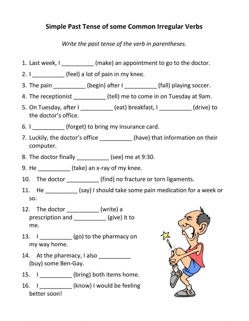 irregular past tense verbs worksheet irregular past tense verbs worksheet