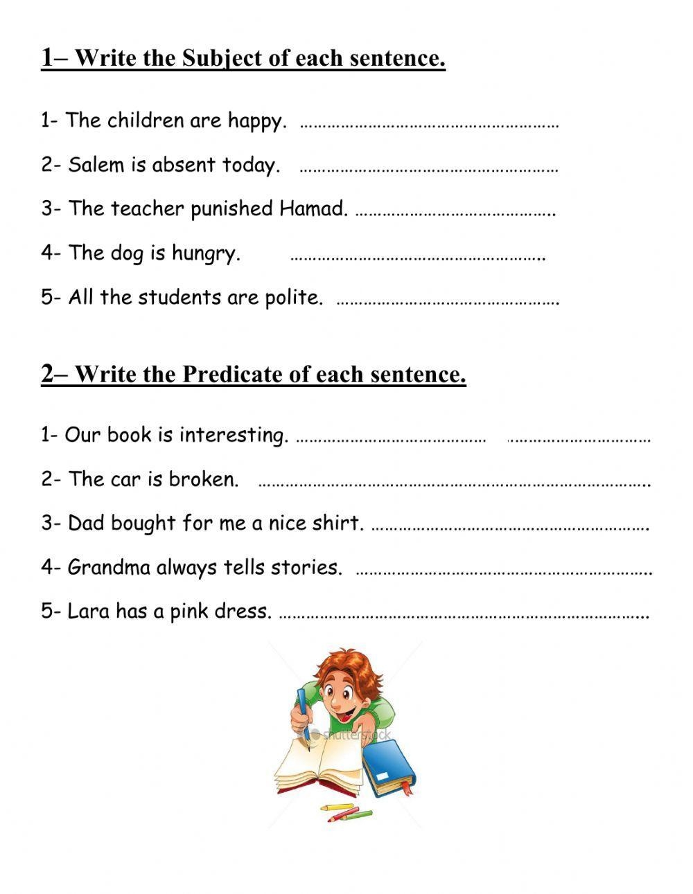 Simple Subject And Predicate Worksheet Live Worksheets Worksheets Library Simple Subject And Predicate Worksheet Live Worksheets Worksheets Library