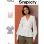 Simplicity Sewing Pattern S3004 Misses Top With Sleeve Variations Sewdirect