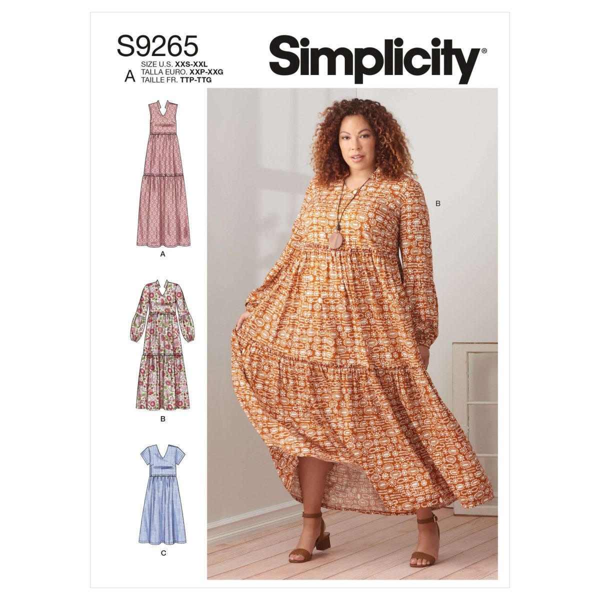 Simplicity Sewing Pattern S9265 Misses And Women s Tiered Dresses Sewdirect Australia Simplicity Sewing Pattern S9265 Misses And Women s Tiered Dresses Sewdirect Australia