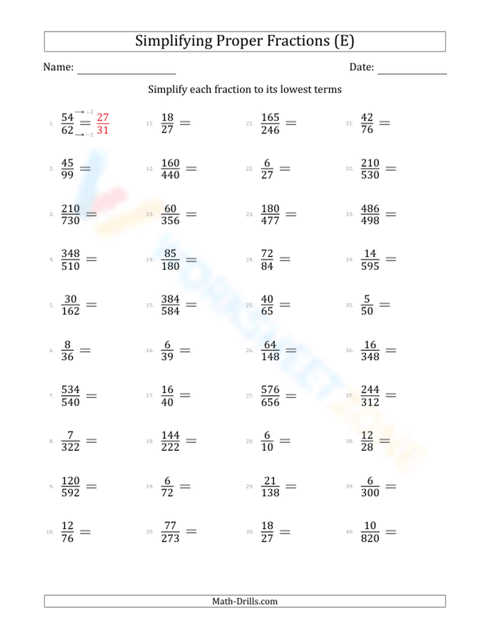 Simplify Fractions hard 5 Worksheet Worksheets Library Simplify Fractions hard 5 Worksheet Worksheets Library