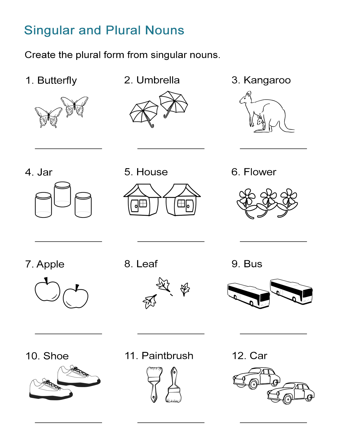 singular plural nouns worksheet singular plural nouns worksheet