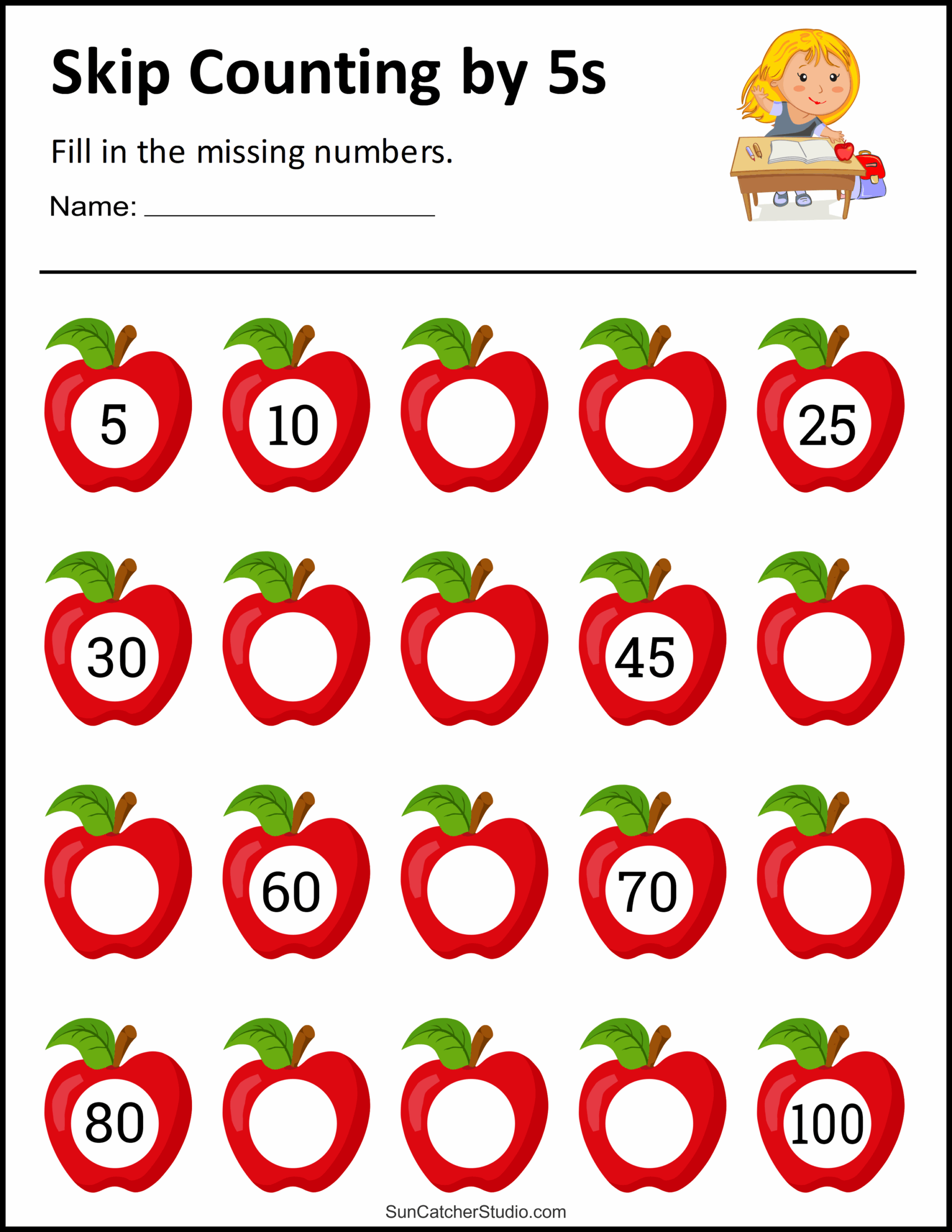counting by fives worksheet