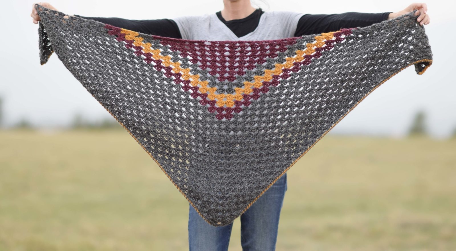 Smoky Mountains Crochet Triangle Wrap Mama In A Stitch
