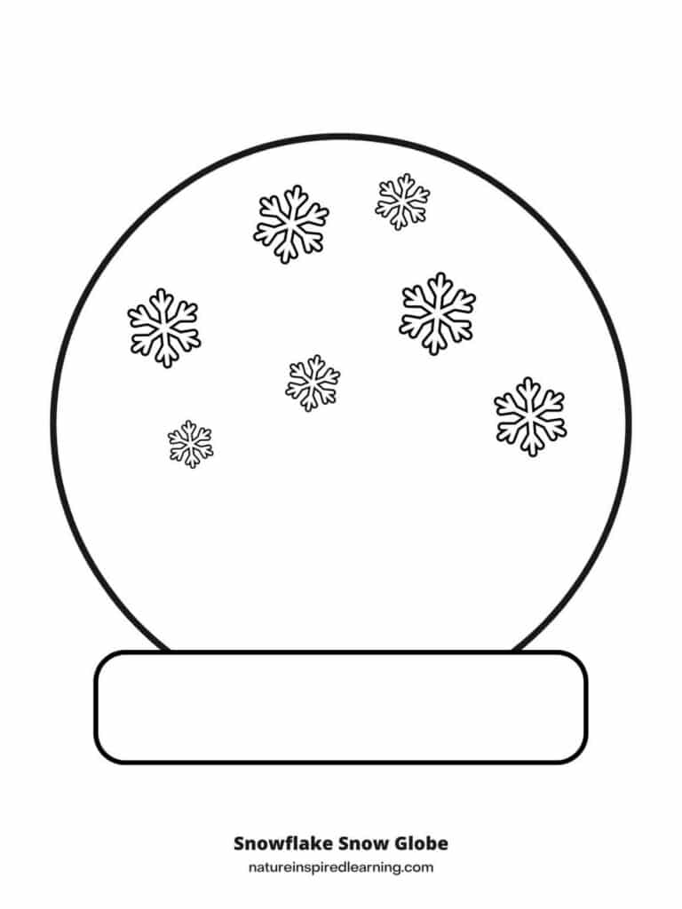 snow globe coloring page snow globe coloring page