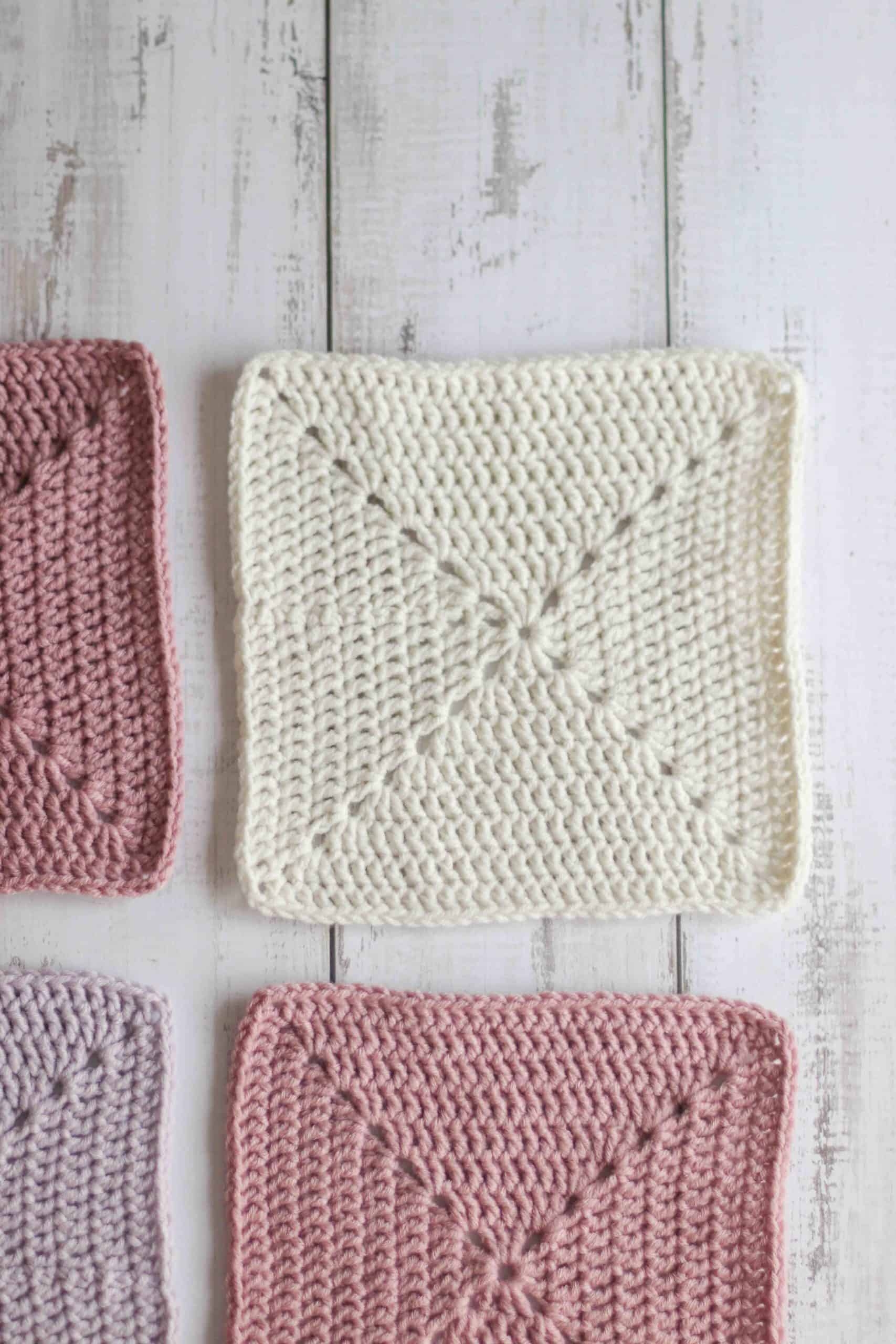 Solid Granny Square Crochet Pattern Step by Step Tutorial Solid Granny Square Crochet Pattern Step by Step Tutorial
