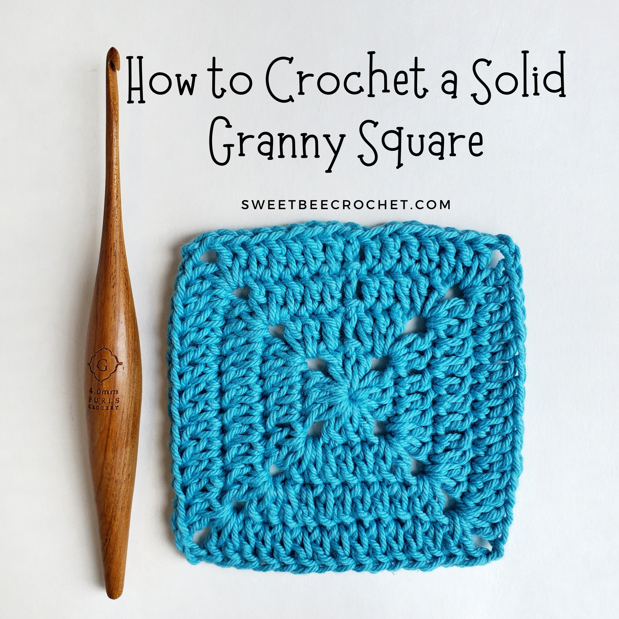 Solid Granny Square Crochet Tutorial Sweet Bee Crochet Solid Granny Square Crochet Tutorial Sweet Bee Crochet