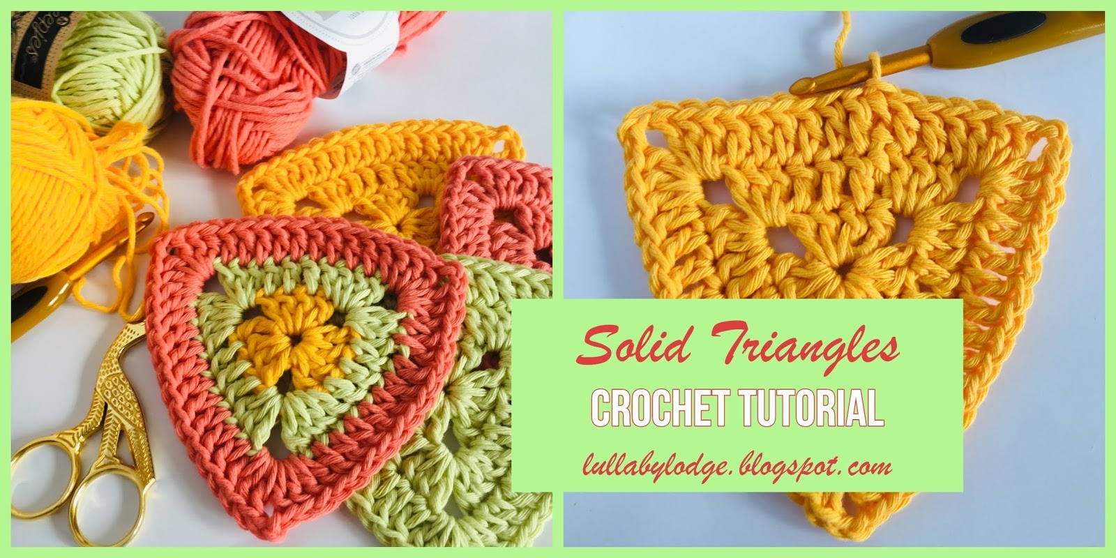 Solid Triangles Learn How To Crochet Them In This Simple Tutorial By Lullaby Lodge 