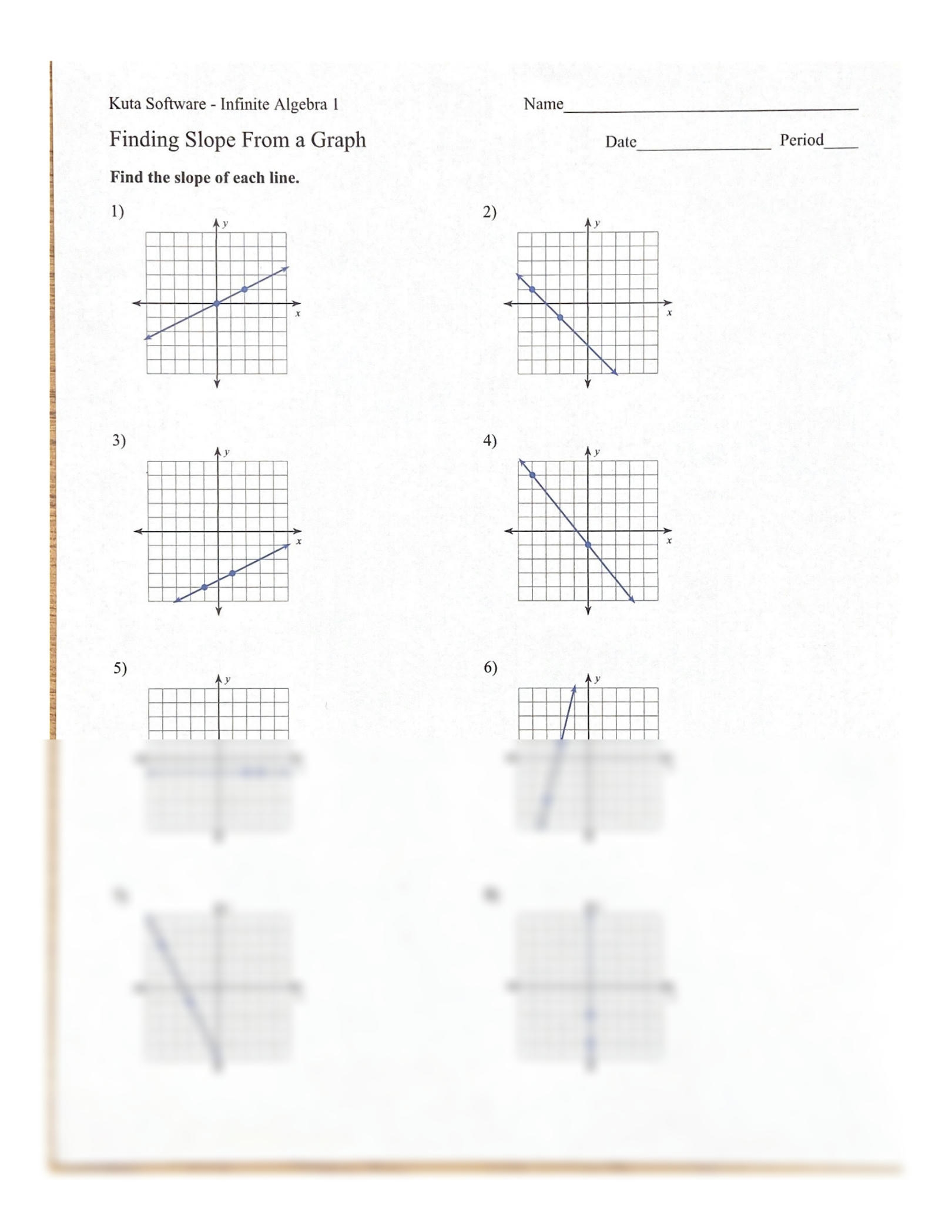 SOLUTION Determine Slope From A Graph Worksheet 2 Studypool Worksheets Library