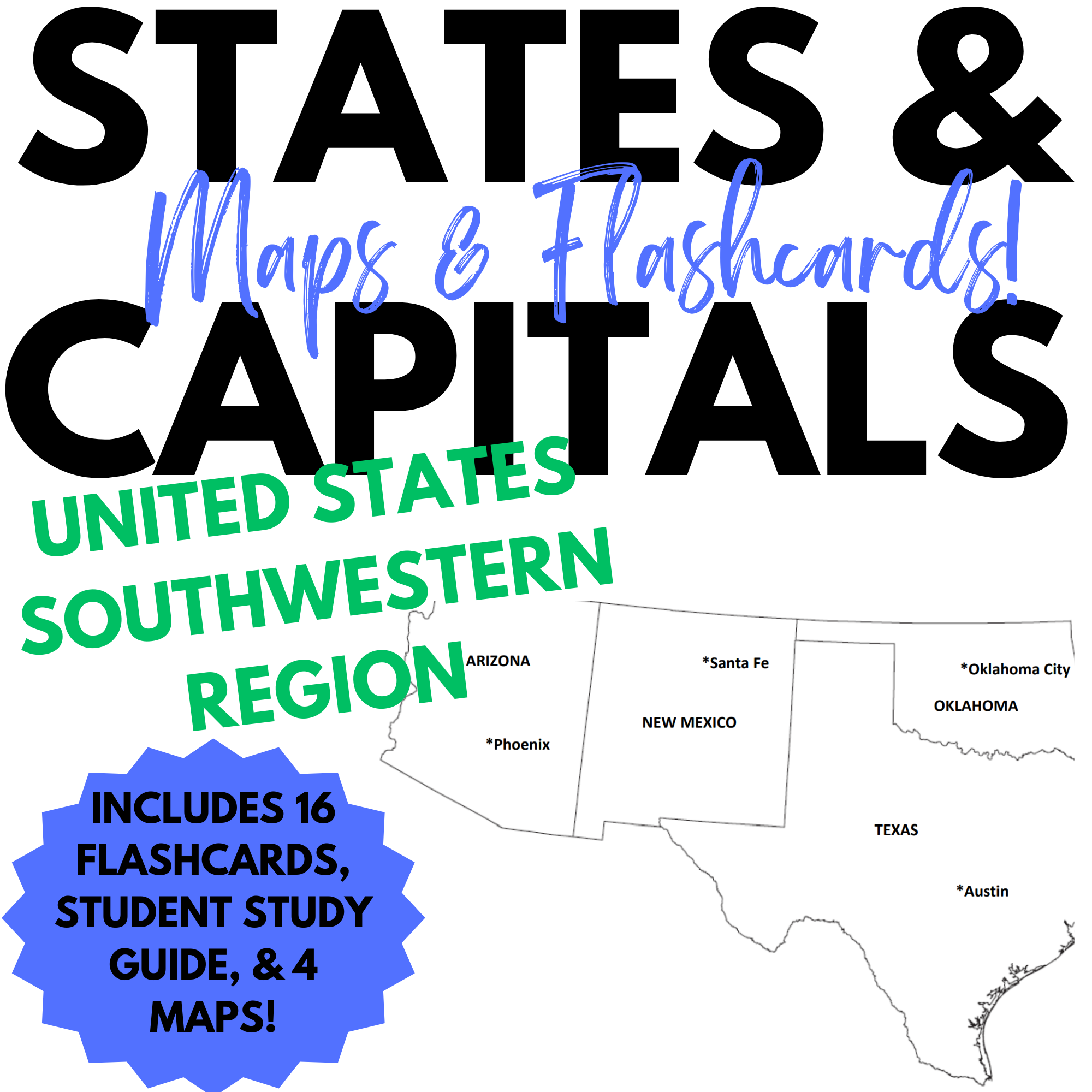 states and capitals southwest