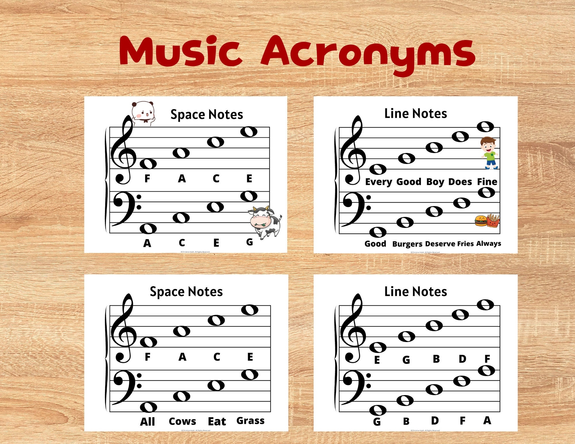 Space And Line Notes I Treble Clef I Bass Clef Etsy Space And Line Notes I Treble Clef I Bass Clef Etsy