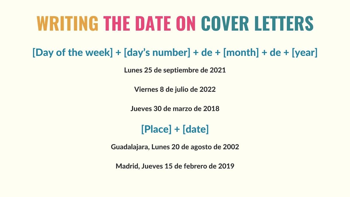 how to write the date in spanish