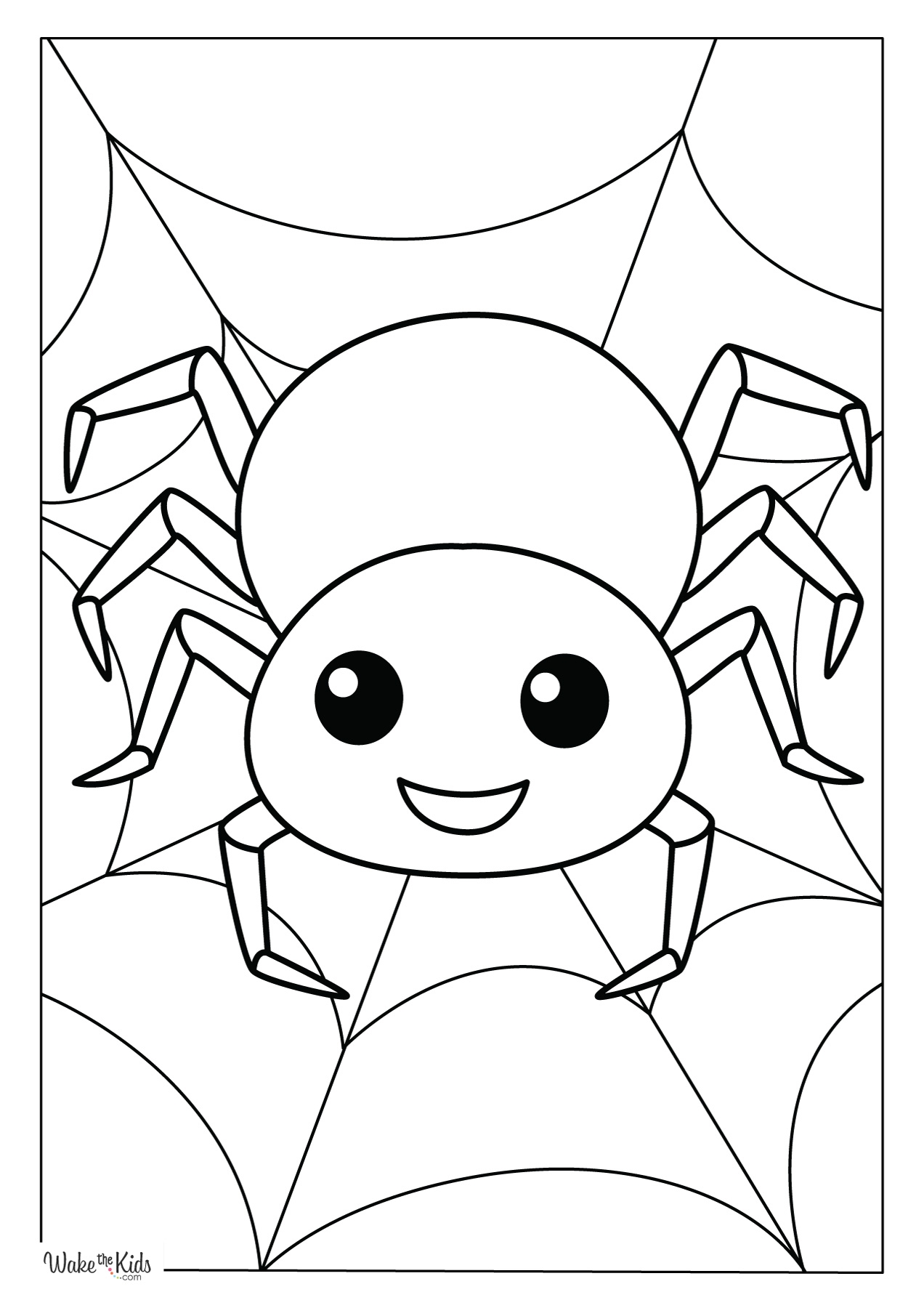 coloring page of a spider