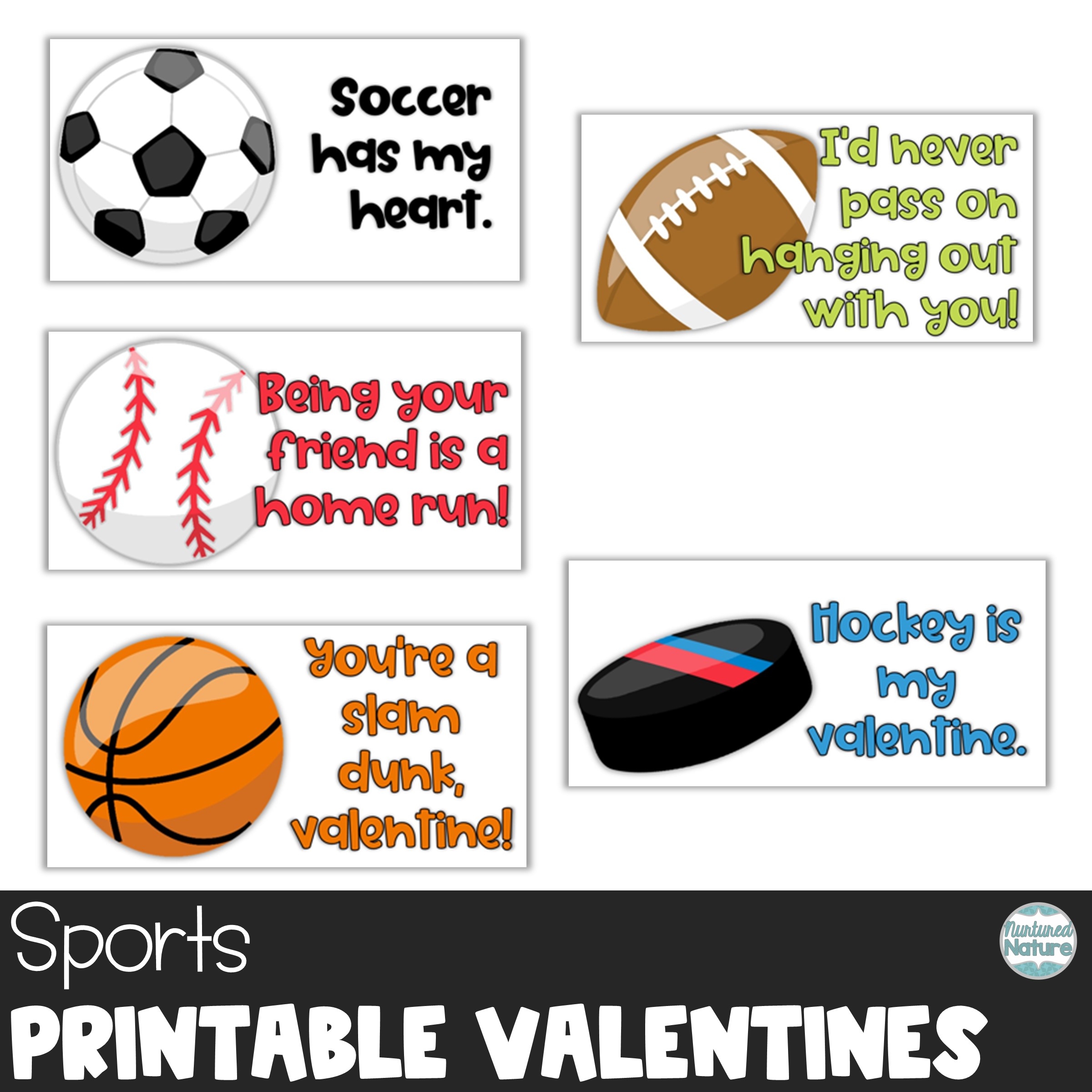 Sports Printable Valentine s Day Cards For Students Soccer Basketball Football Baseball Hockey Made By Teachers Sports Printable Valentine s Day Cards For Students Soccer Basketball Football Baseball Hockey Made By Teachers