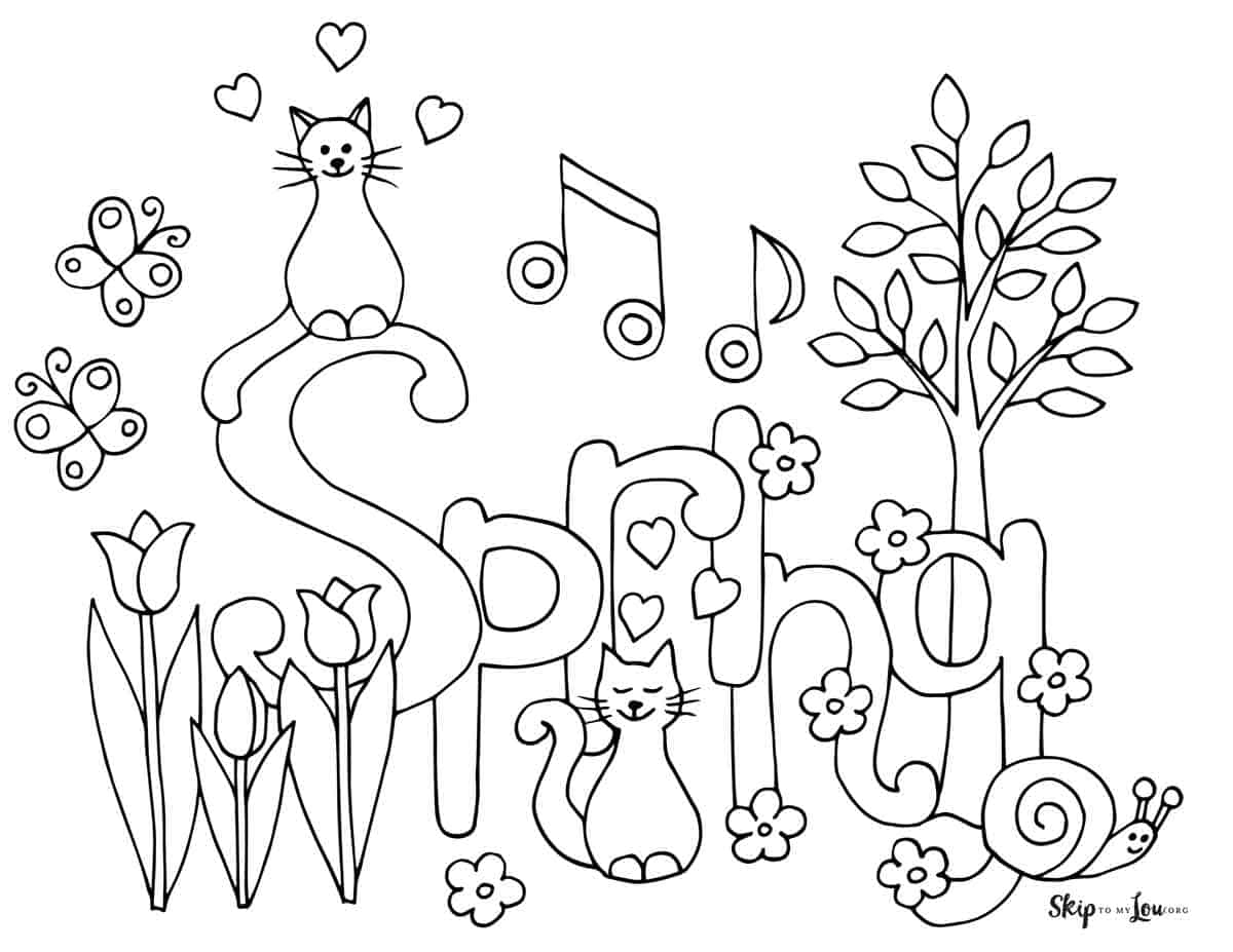 Spring Coloring Pages