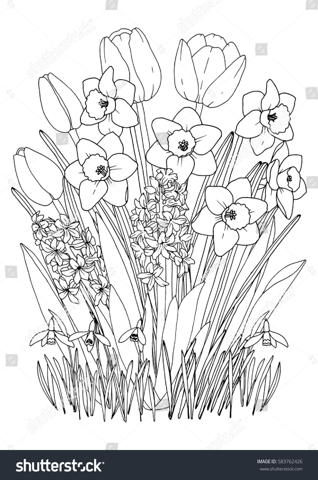 spring flowers coloring pages spring flowers coloring pages