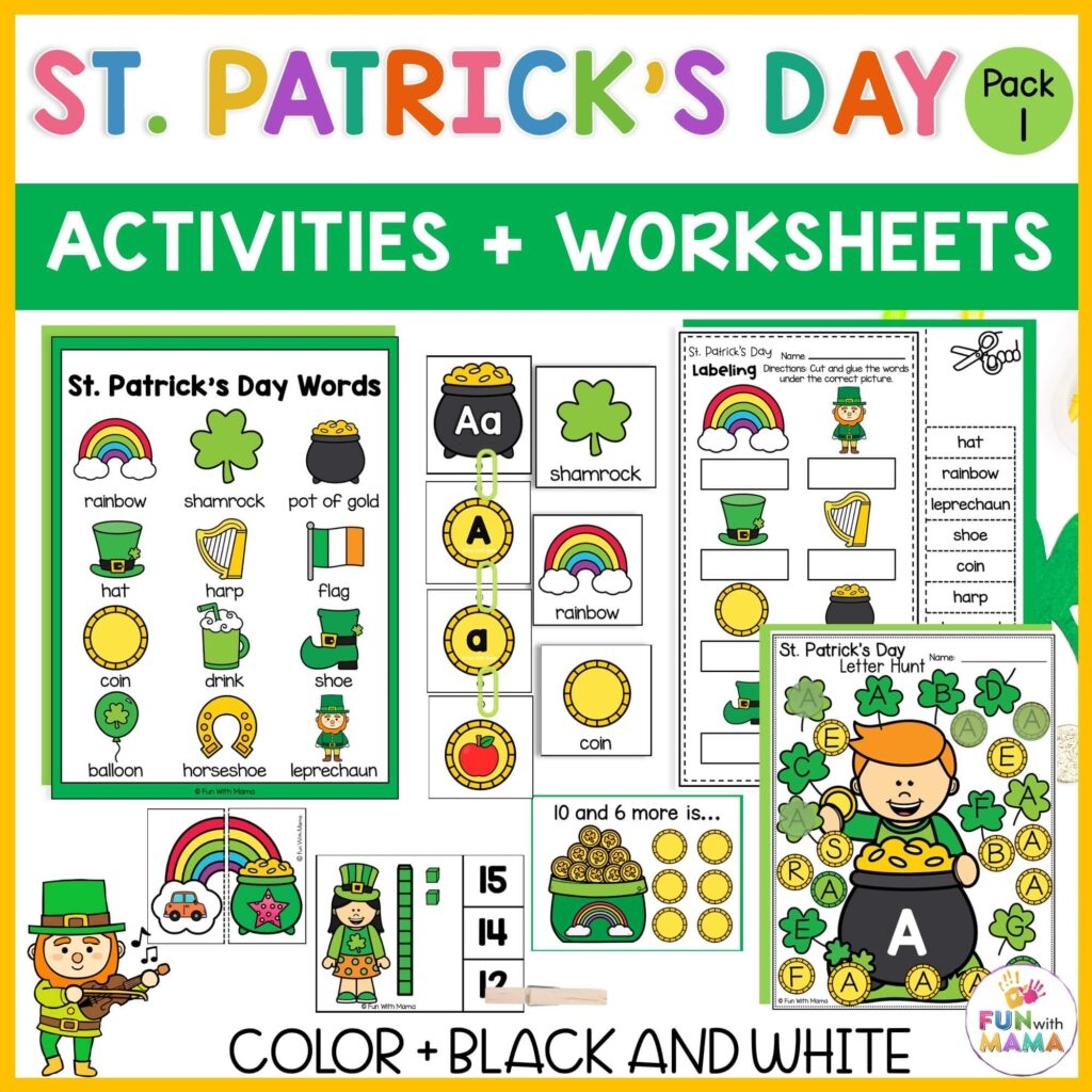 St Patrick s Day Coloring Pages And Activities Fun With Mama