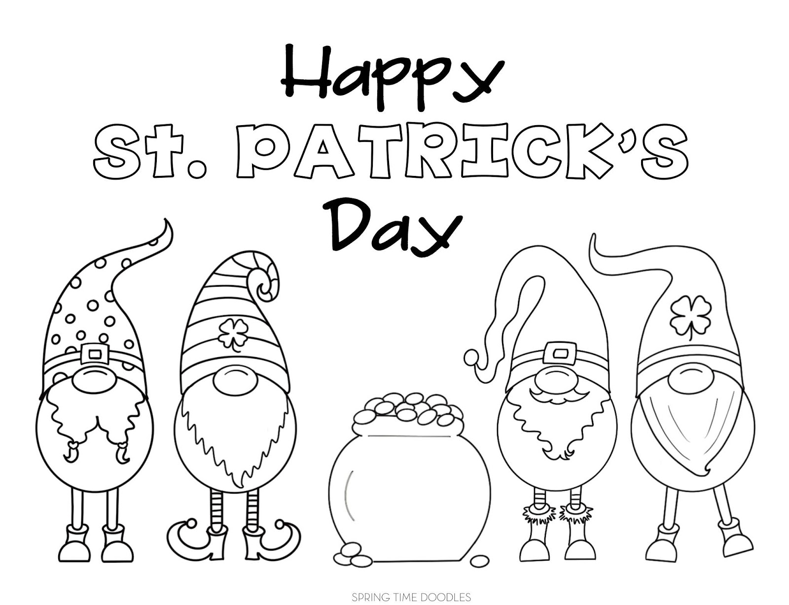 St Patrick s Day FREE Coloring Pages Spring Time Doodles