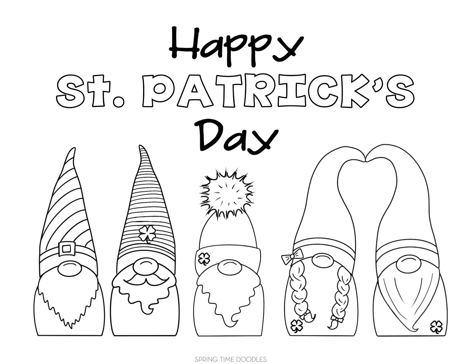 St Patricks Day FREE Coloring Pages Spring Time Doodles Worksheets Library St Patricks Day FREE Coloring Pages Spring Time Doodles Worksheets Library