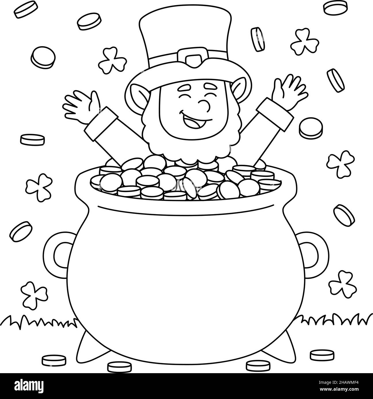 St Patricks Day Leprechaun Coloring Page For Kids Stock Vector Image Art Alamy St Patricks Day Leprechaun Coloring Page For Kids Stock Vector Image Art Alamy