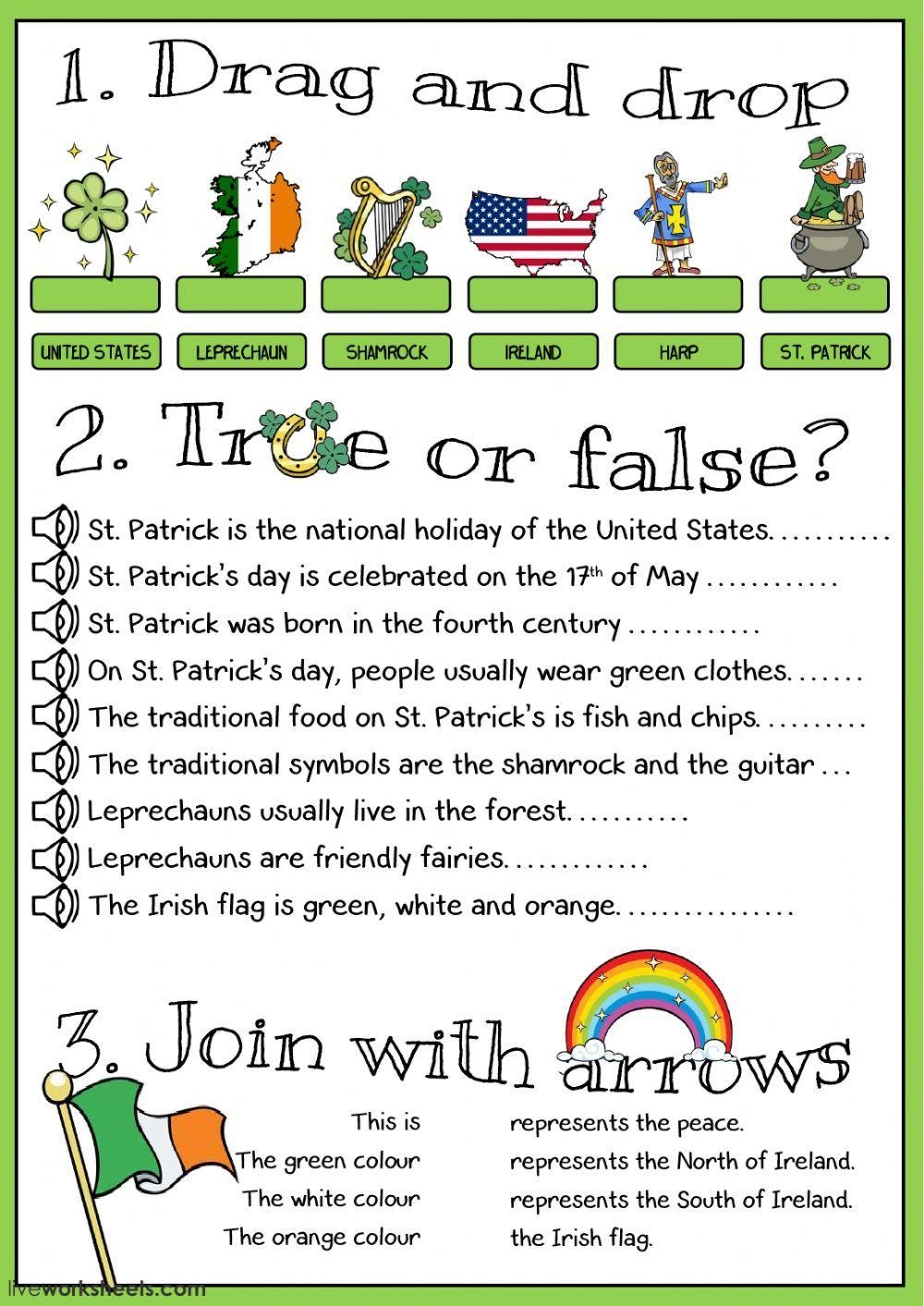 St Patricks Day Worksheet Live Worksheets Worksheets Library