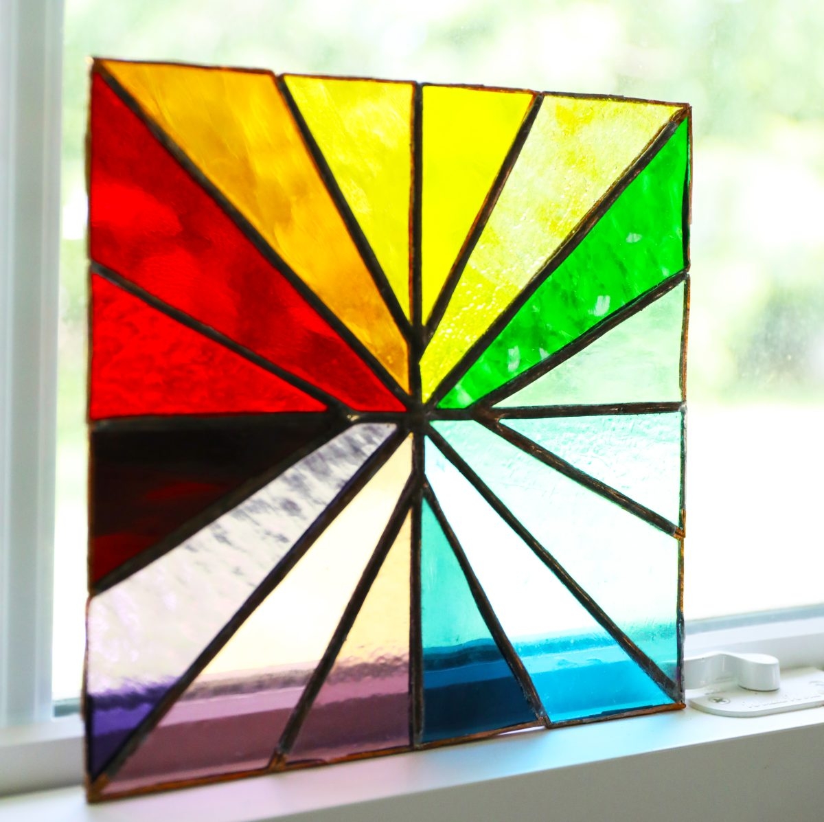 Stained Glass Free Rainbow Pinwheel Pattern The Handmade Home